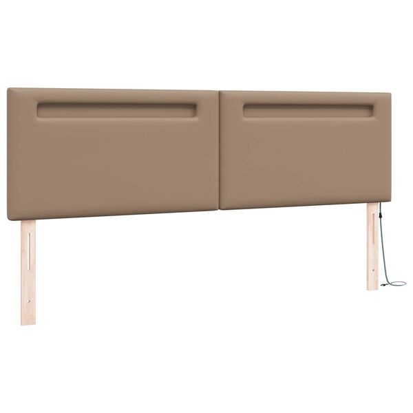 vidaXL Cabecero LED Capuchino 180 cm Cuero sint&eacute;tico