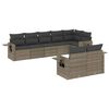 vidaXL Set de sof&aacute;s de jard&iacute;n 8 pzas y cojines rat&aacute;n sint&eacute;tico gris