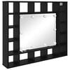 vidaXL Armario con Espejo Roble Negro 91 x 15 x 76,5 cm
