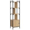 vidaXL Estanter&iacute;a con puerta madera roble Sonoma 44,5x30x154,5 cm
