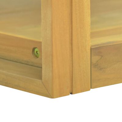 vidaXL Armario de baño de pared madera maciza de teca 90x45x35 cm