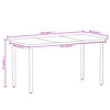 vidaXL Juego de comedor de jardín 5 piezas negro