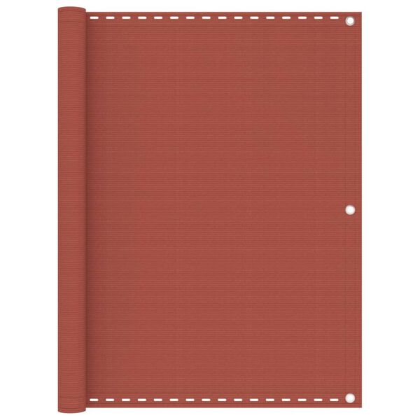 vidaXL Toldo para balcón HDPE terracota 120x400 cm