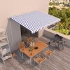 vidaXL Toldo autom&aacute;tico retr&aacute;ctil azul y blanco 450x350 cm