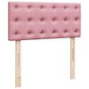 vidaXL Cama box spring con colch&oacute;n terciopelo rosa 90x190 cm