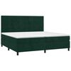 vidaXL Cama box spring con colch&oacute;n terciopelo verde oscuro 200x200 cm