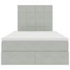 vidaXL Cama con almacenamiento y colch&oacute;n Gris Claro 120 x 190 cm