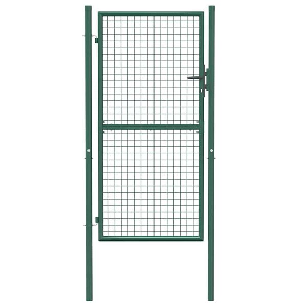 vidaXL Puerta de valla de acero 100 x 175 cm verde