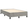vidaXL Cama box spring con colch&oacute;n terciopelo gris claro 120x190 cm