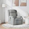 vidaXL Sillón reclinable de masaje de tela gris claro