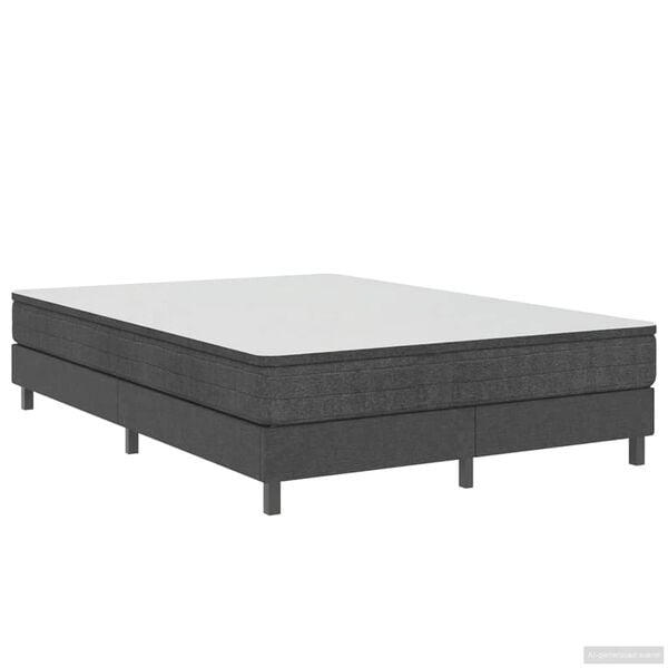 vidaXL Estructura de cama Box Spring tela gris 160x200 cm