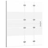 vidaXL Mampara de ducha plegable ESG blanco 120x140 cm
