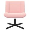 vidaXL Silla giratoria Rosa 63 x 75 x 76 cm Piel de oveja
