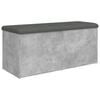 vidaXL Banco almacenaje madera ingenier&iacute;a gris hormig&oacute;n 102x42x45 cm