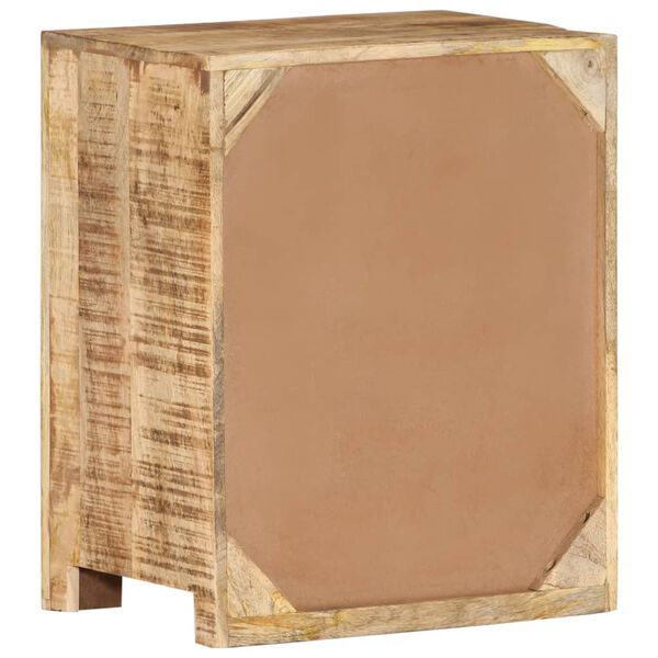 vidaXL Mesita de noche de madera de mango rugosa 40x30x50 cm