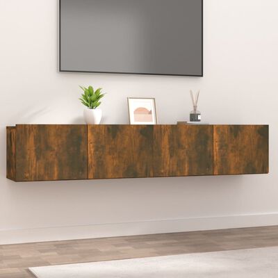vidaXL Muebles de TV 2 uds madera ingeniería color roble 80x30x30 cm