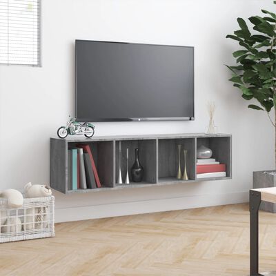 vidaXL Estantería/mueble de TV madera gris Sonoma 143x30x36 cm