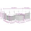 vidaXL Set sof&aacute;s de jard&iacute;n 7 piezas y cojines rat&aacute;n sint&eacute;tico beige