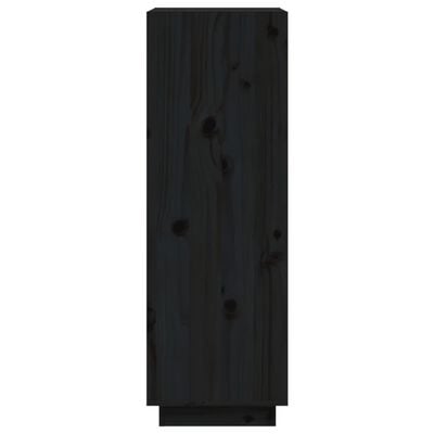 vidaXL Estantería/divisor de espacios madera pino negro 60x35x103 cm