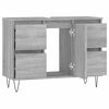 vidaXL Mueble de baño madera de ingeniería gris Sonoma 80x33x60 cm