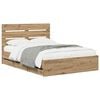 vidaXL Bed Frame with Storage and Headboard Artisan Oak 160 x 200 cm