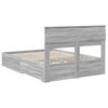 vidaXL Estructura de cama con cabecera Gris Sonoma 140 x 200 cm