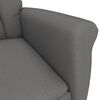 vidaXL Sill&oacute;n reclinable de piel de ante artificial gris oscuro