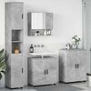 vidaXL Juego de muebles de ba&ntilde;o con almacenamiento 4 pcs Gris Concreto