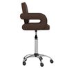 vidaXL Silla de comedor giratoria cuero sint&eacute;tico marr&oacute;n