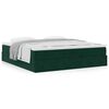 vidaXL Estructura de cama otomana con colch&oacute;n verde oscuro 180x200 cm
