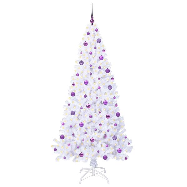 vidaXL &Aacute;rbol de Navidad artificial con 300 LED 210 cm PVC y Acero
