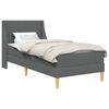 vidaXL Estructura de cama con colch&oacute;n Gris oscuro 90 x 200 cm tela