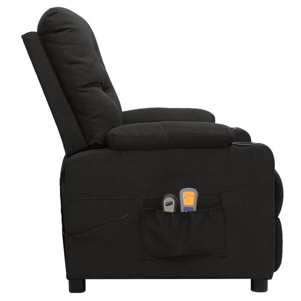 vidaXL Sillón de masaje eléctrico tela negro