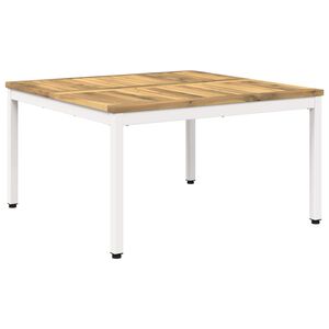 vidaXL Mesa de centro Blanco 80 x 80,5 x 45 cm Madera de Acacia S&oacute;lida