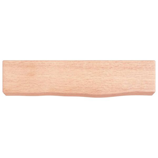 vidaXL Estante de pared madera de roble tratada marr&oacute;n claro 40x10x6cm