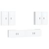 vidaXL Set de muebles para TV 6 piezas madera contrachapada blanco