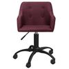 vidaXL Sillas de comedor giratorias 4 unidades tela morada