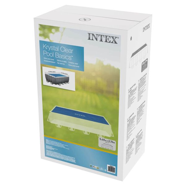 Intex Cubierta de piscina solar de polietileno azul 538x253 cm