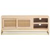 vidaXL Mueble de TV madera maciza de mango y hierro 110x30x40 cm