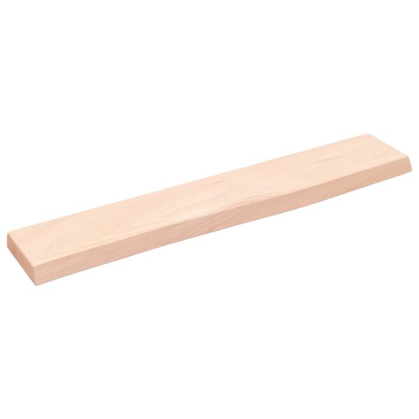 vidaXL Estante de pared madera maciza de roble sin tratar 60x10x2 cm