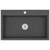 vidaXL Fregadero hecho a mano acero inoxidable negro