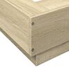 vidaXL Estructura cama con luces LED madera roble Sonoma 150x200 cm