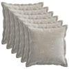 vidaXL Funda de almohada 6 uds. HOUTEN Gris Claro 50 x 50 cm