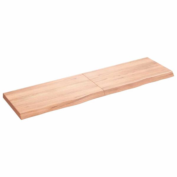 vidaXL Tablero mesa madera roble tratada marr&oacute;n claro 180x50x(2-6) cm