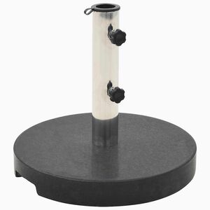 vidaXL Base de sombrilla de granito redonda negra 20 kg