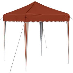 vidaXL Carpa Plegable para Fiestas Terracota 195 x 195 x 245 cm