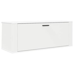 vidaXL Zapatero pared madera contrachapada blanco 100x35x38 cm
