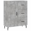 vidaXL Aparador alto madera contrachapada gris hormig&oacute;n 69,5x34x180 cm