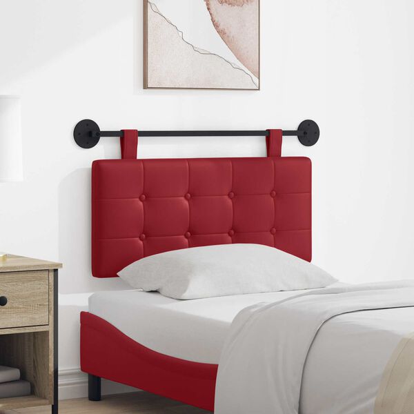 vidaXL Cabecera Colgante Rojo vino 100 x 55 x 5 cm Cuero sint&eacute;tico