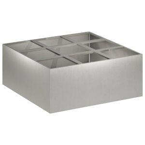 vidaXL Macetero de Jard&iacute;n Plateado 100 x 100 x 20 cm Acero inoxidable